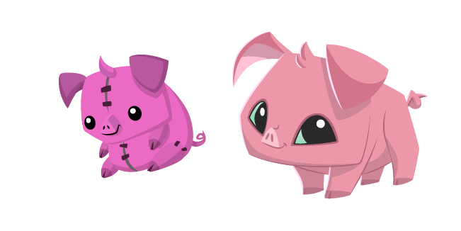 Animal Jam Pig and Pig Plushiecustom cursor pack