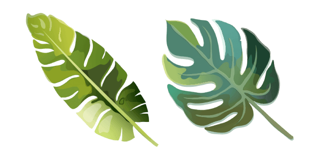 Aquarelle Tropical Leafcustom cursor pack