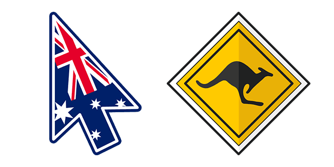 Australia Kangaroo Signcustom cursor pack