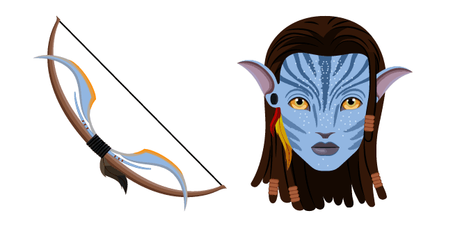 Avatar Neytiri and Bowcustom cursor pack