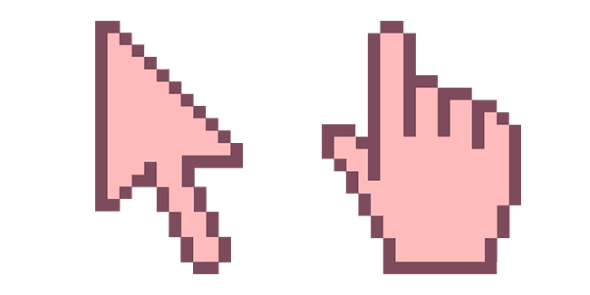 Baby Pink Pixelcustom cursor pack