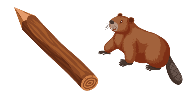 Beaver and Logcustom cursor pack