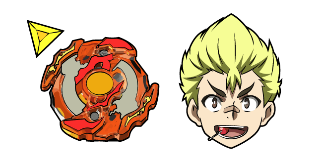 Beyblade Rantaro Kiyama and Rising Ragnaruk Gravity Revolvecustom cursor pack