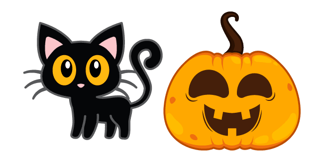 Black Cat and Jack o' Lanterncustom cursor pack