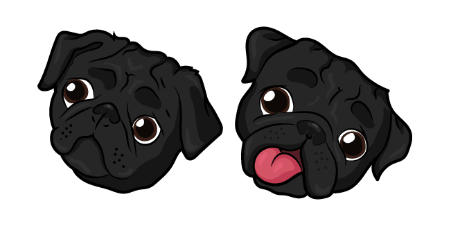 Black Pug Dogcustom cursor pack