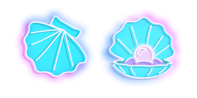 Blue Oyster Shell with Pearl Neoncustom cursor pack