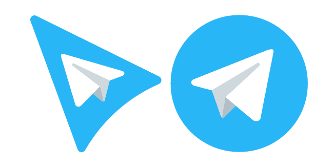 Blue Telegram Messenger Iconcustom cursor pack