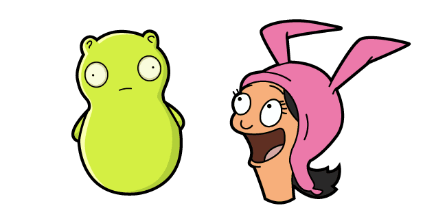 Bob's Burgers Louise Belcher and Kuchi Kopicustom cursor pack