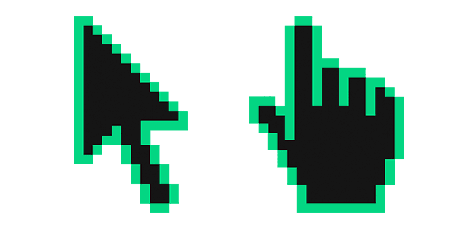 Caribbean Green Pixelcustom cursor pack