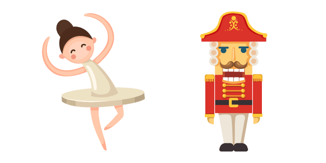 Christmas Ballerina and Nutcracker Toyscustom cursor pack