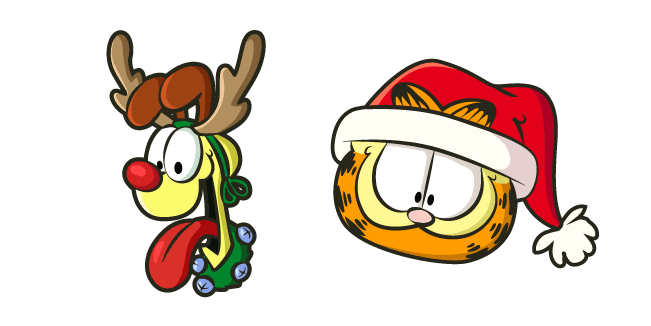 Christmas Garfield and Odiecustom cursor pack