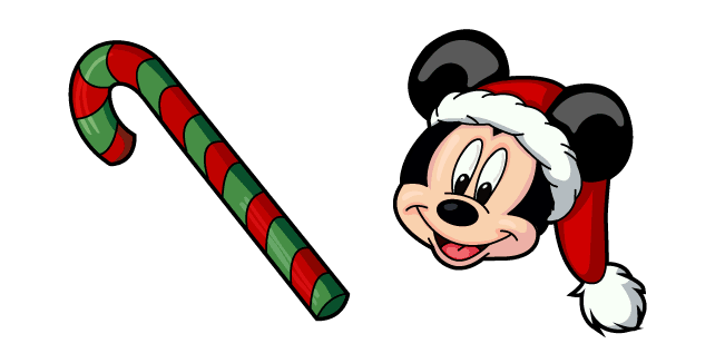 Christmas Mickey Mouse and Candy Canecustom cursor pack