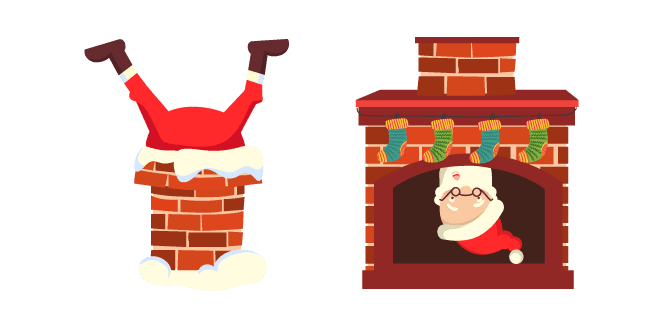 Christmas Santa Stuck in Chimneycustom cursor pack