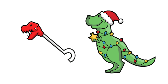 Christmas T-Rex Santacustom cursor pack