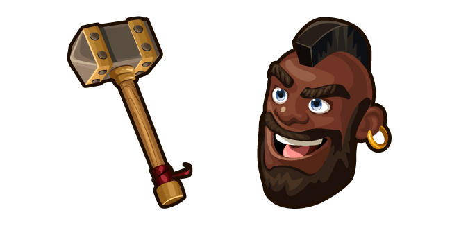 Clash of Clans Hog Rider and Hammercustom cursor pack