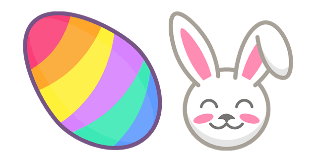 Colorful Easter Egg and Bunnycustom cursor pack