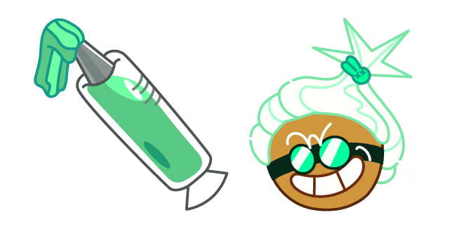 Cookie Run Dr. Wasabi Cookie and Wasabi Syrupcustom cursor pack