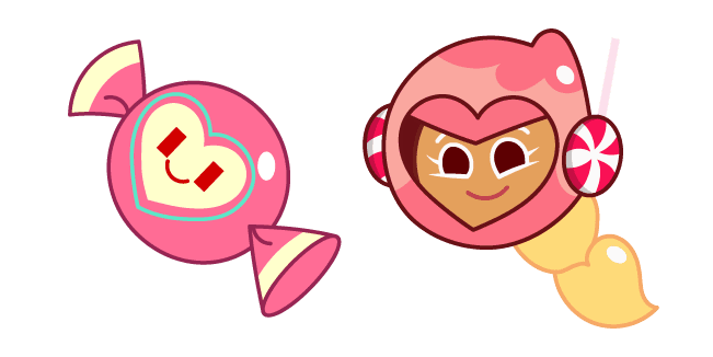 Cookie Run Pink Choco Cookie and Pink Candycustom cursor pack