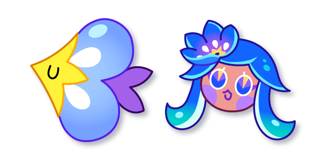 Cookie Run Pond Dino Cookie and Starflower Smoochercustom cursor pack