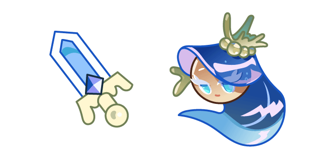 Cookie Run Sea Fairy Cookie and Swordcustom cursor pack