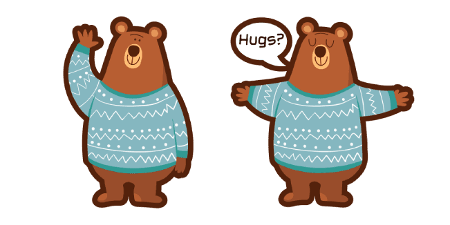 Cute Bear Hugscustom cursor pack