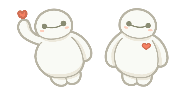 Cute Big Hero 6 Baymax and Heartcustom cursor pack