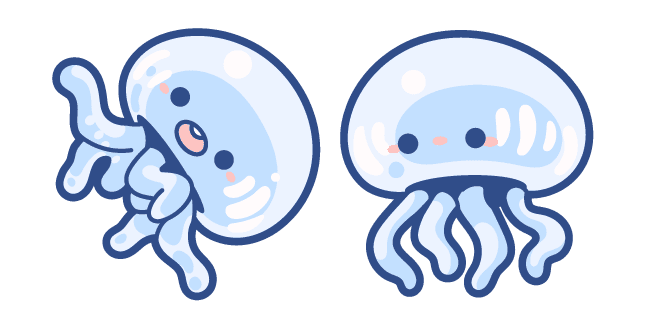 Cute Blue Jellyfishcustom cursor pack