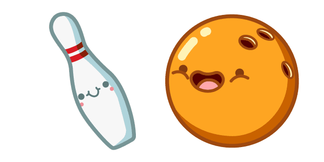 Cute Bowling Pin and Ballcustom cursor pack