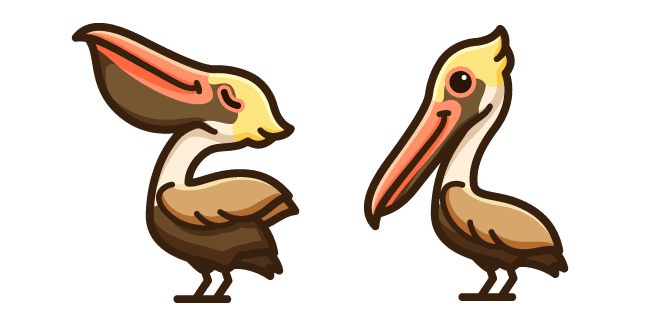 Cute Brown Pelicancustom cursor pack