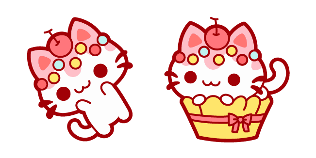 Cute Cat Cake with Applecustom cursor pack