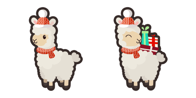 Cute Christmas Llamacustom cursor pack