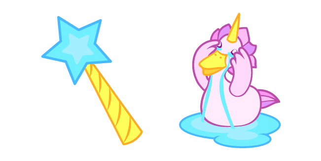 Cute Duck Unicorn Cryingcustom cursor pack