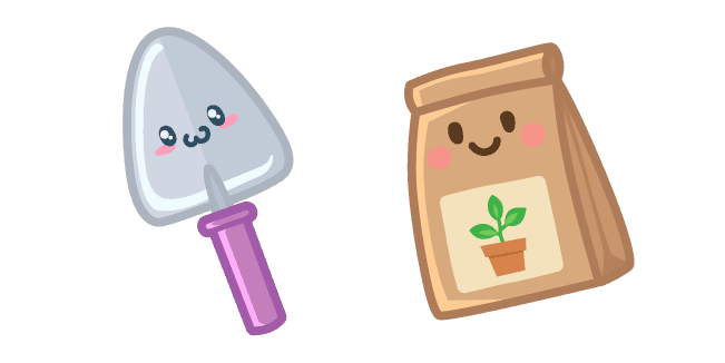 Cute Garden Shovel and Seedscustom cursor pack