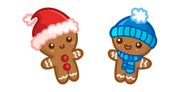 Cute Gingerbreads in Hatscustom cursor pack