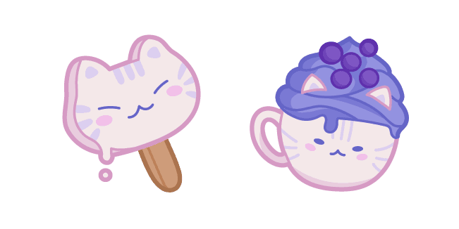 Cute Ice Cream Catscustom cursor pack