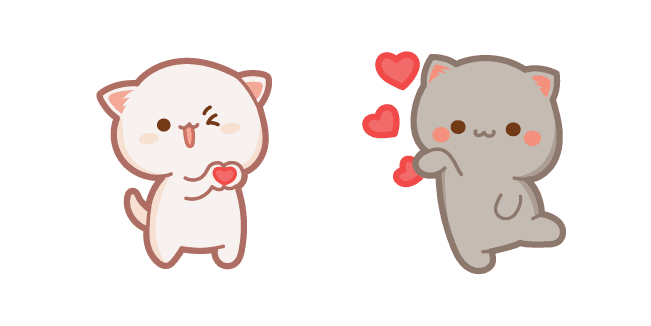 Cute Mochi Mochi Peach and Goma Catscustom cursor pack