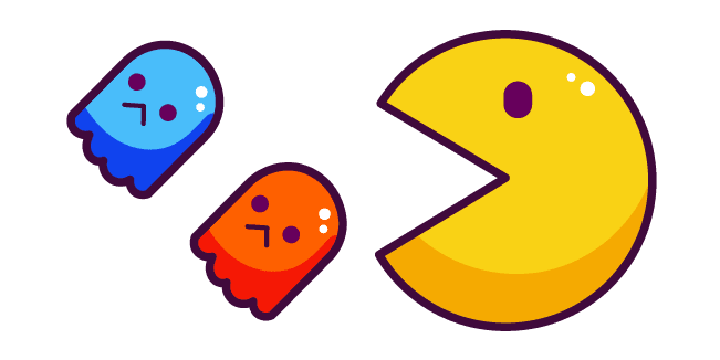 Cute Pac-Man and Ghostscustom cursor pack