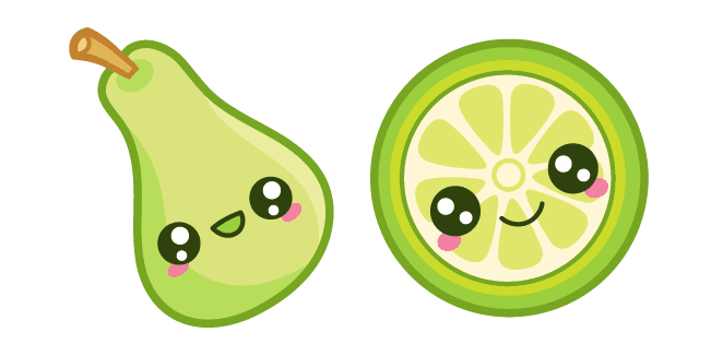 Cute Pear and Limecustom cursor pack