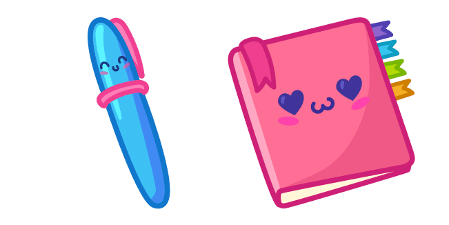 Cute Pen and Notebookcustom cursor pack