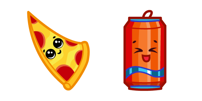 Cute Pizza and Drinkcustom cursor pack