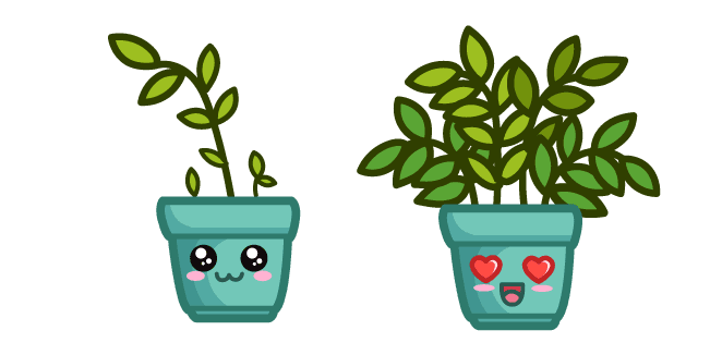 Cute Pot with Plantcustom cursor pack