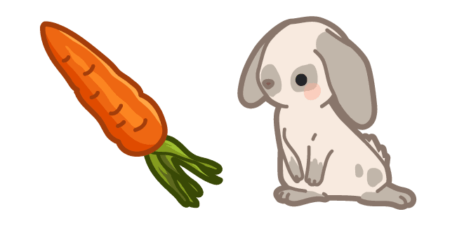 Cute Rabbit and Carrotcustom cursor pack