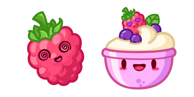 Cute Raspberry and Puddingcustom cursor pack