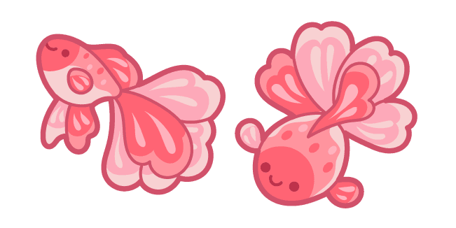 Cute Red Betta Fishcustom cursor pack