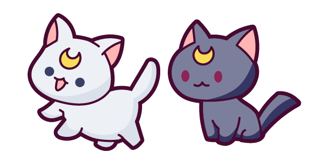 Cute Sailor Moon Luna and Artemiscustom cursor pack