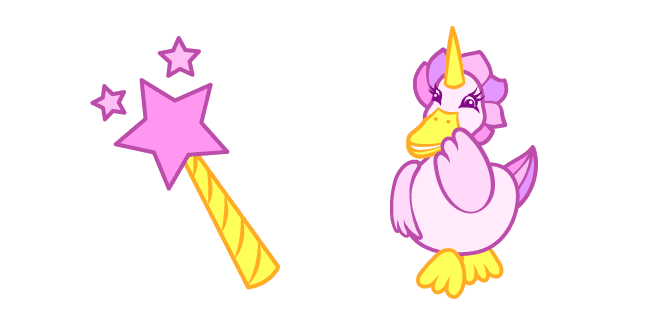 Cute Shy Duck Unicorn Laughingcustom cursor pack