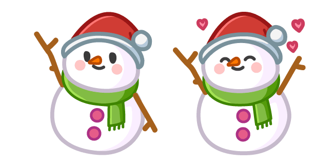 Cute Snowmancustom cursor pack