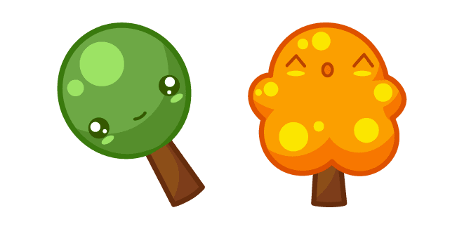 Cute Summer and Autumn Treescustom cursor pack