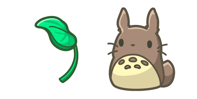 Cute Totoro and Leafcustom cursor pack