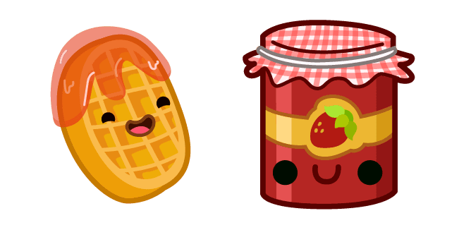 Cute Waffle and Jamcustom cursor pack